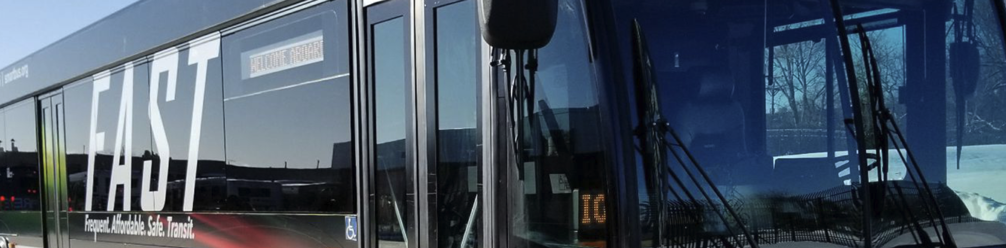 Smart bus on parking lot